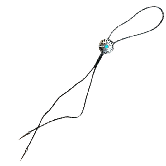 Turquoise Bolo Tie Round