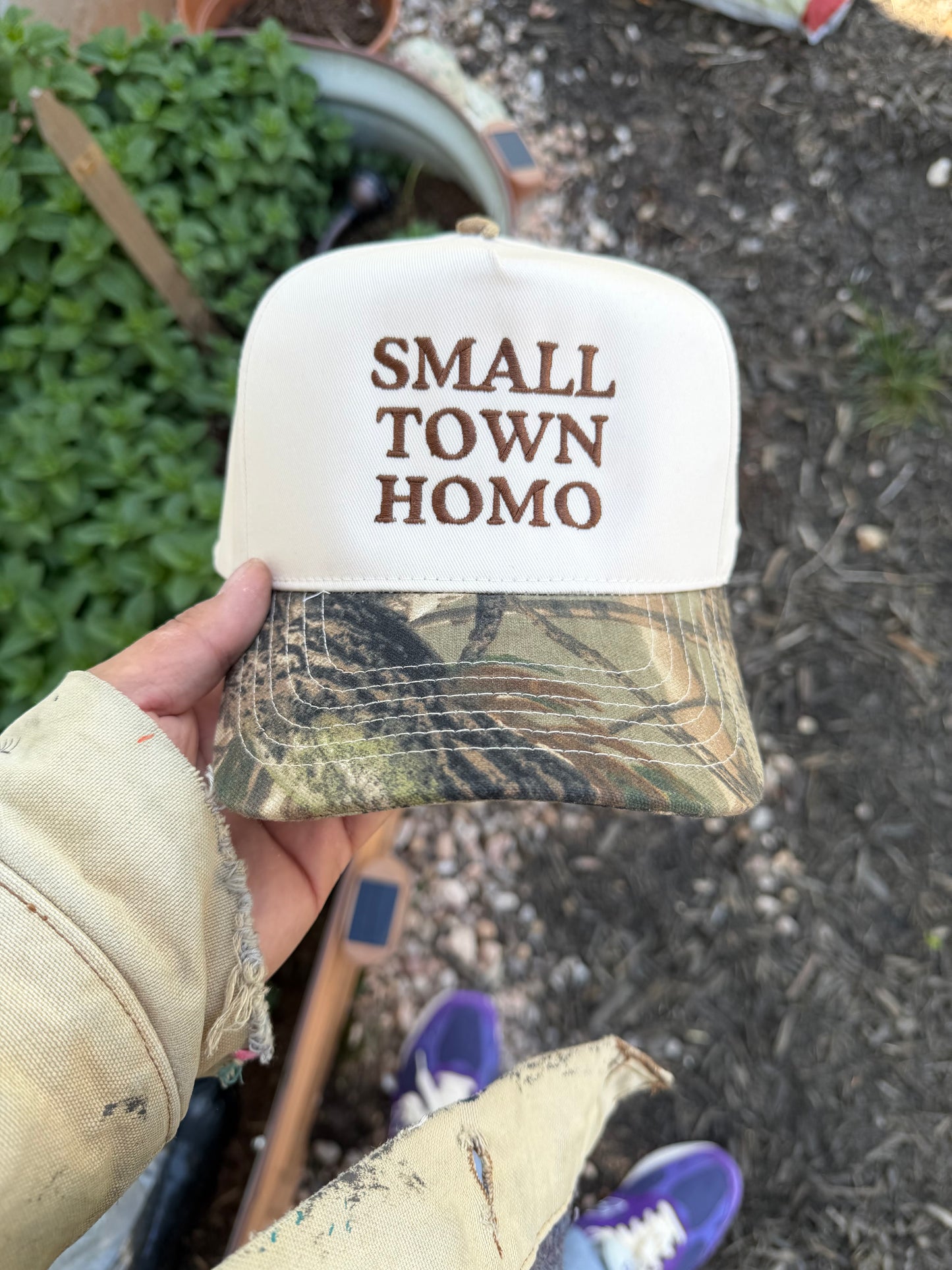 Small Town Homo (5 panel/ tan/camo)