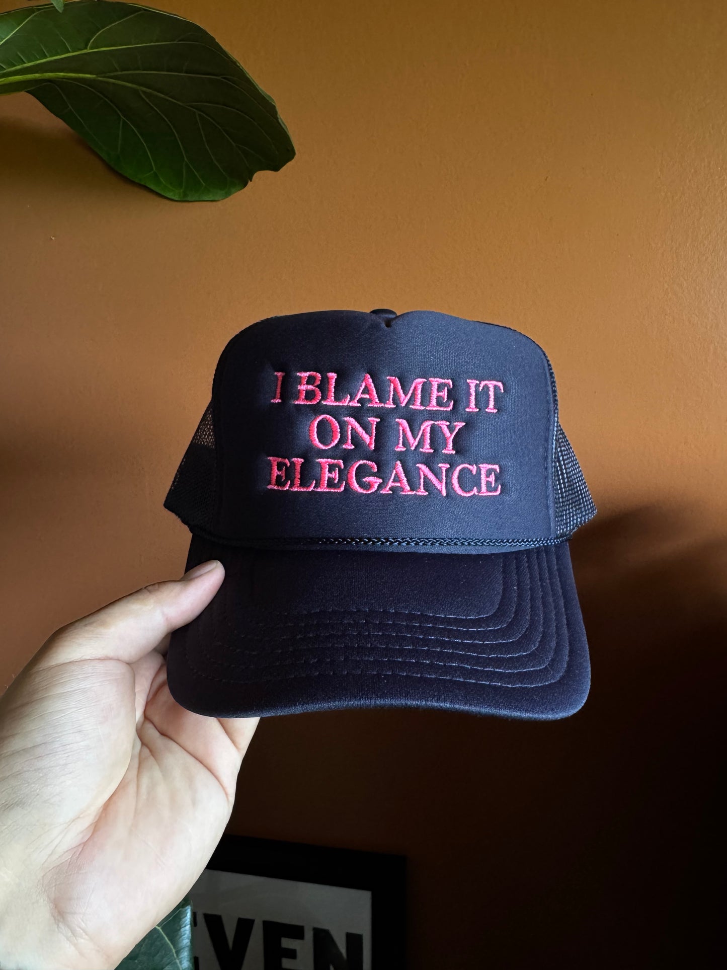I blame it on my elegance- the bear (navy, pink)