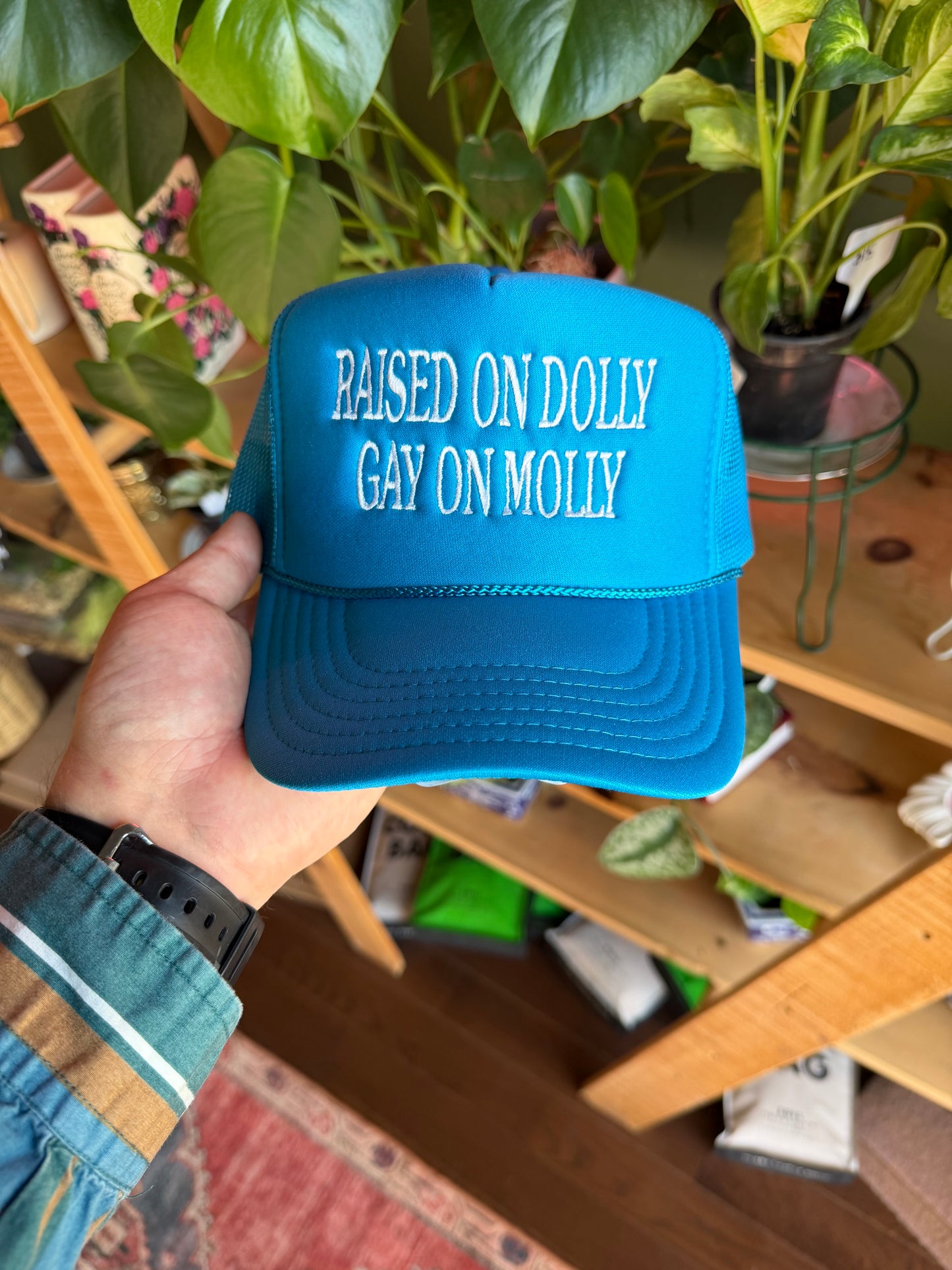 Raised on Dolly Gay on Molly (Teal/White)