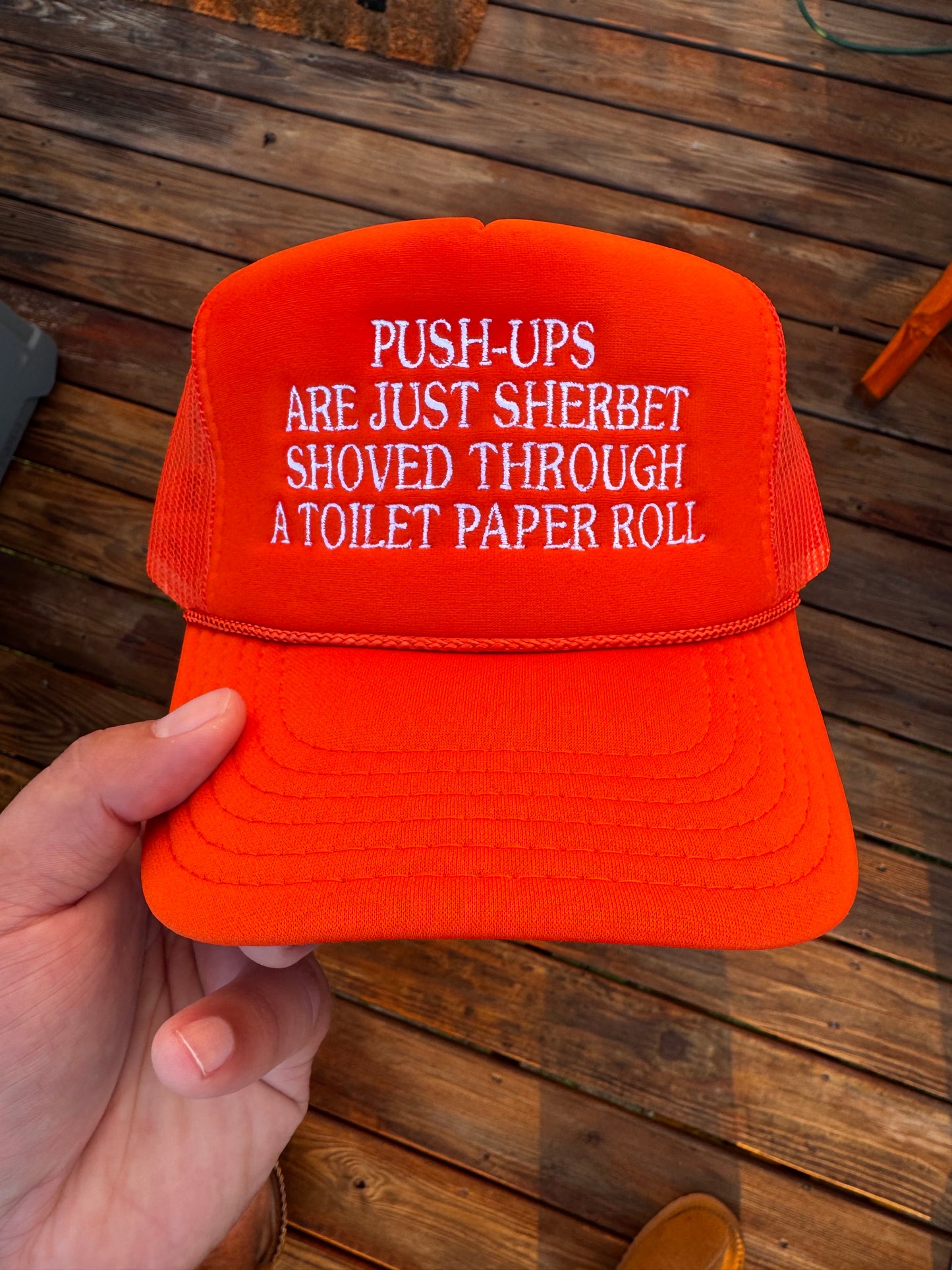 Push-Ups Are Just Sherbet Shoved Through a Toilet Paper Roll