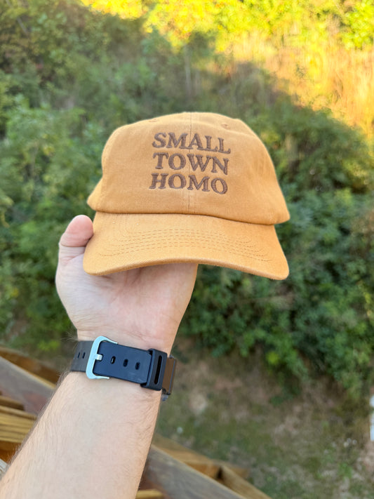 Small Town Homo Dad Hat (Carhartt Tan)