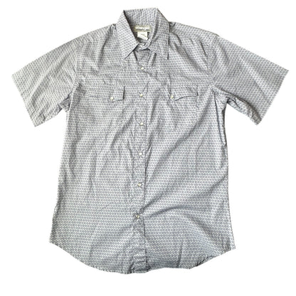 Wrangler Blue Strip Pearl Snap Shirt