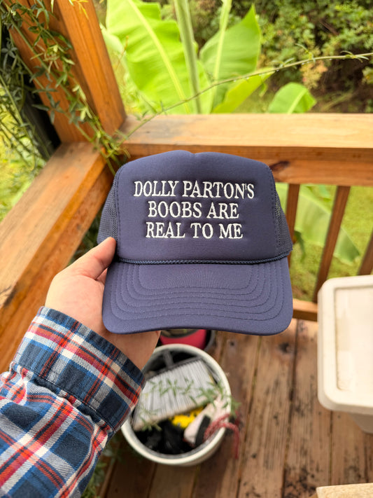 Dolly Parton’s Boobs are real to me V2 (Navy)