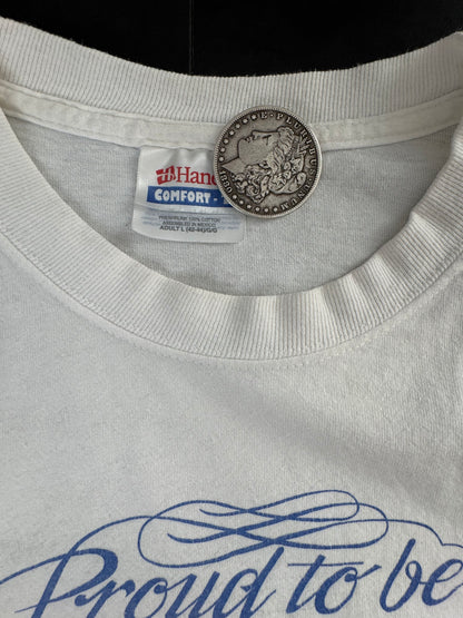 “Proud to be an American” white Tee