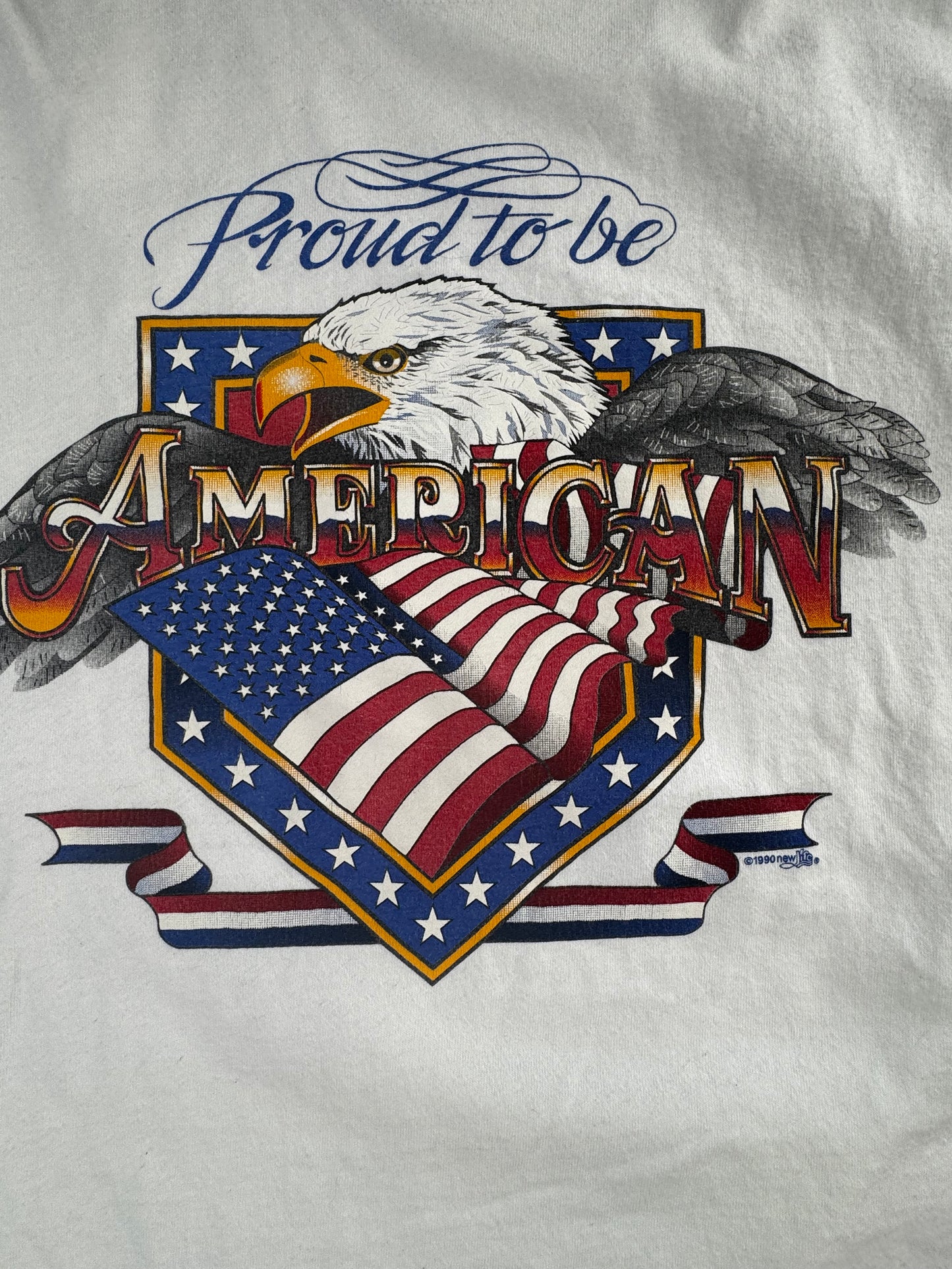 “Proud to be an American” white Tee