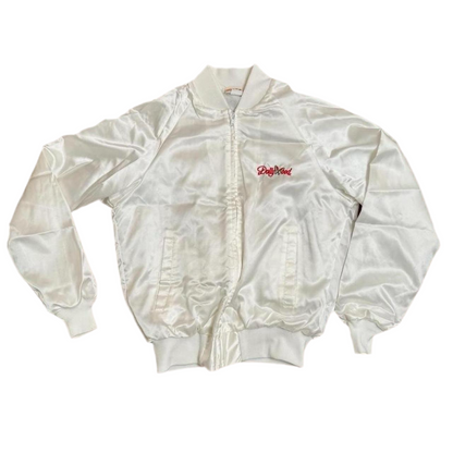 Vintage Dollywood White Satin Jacket Large