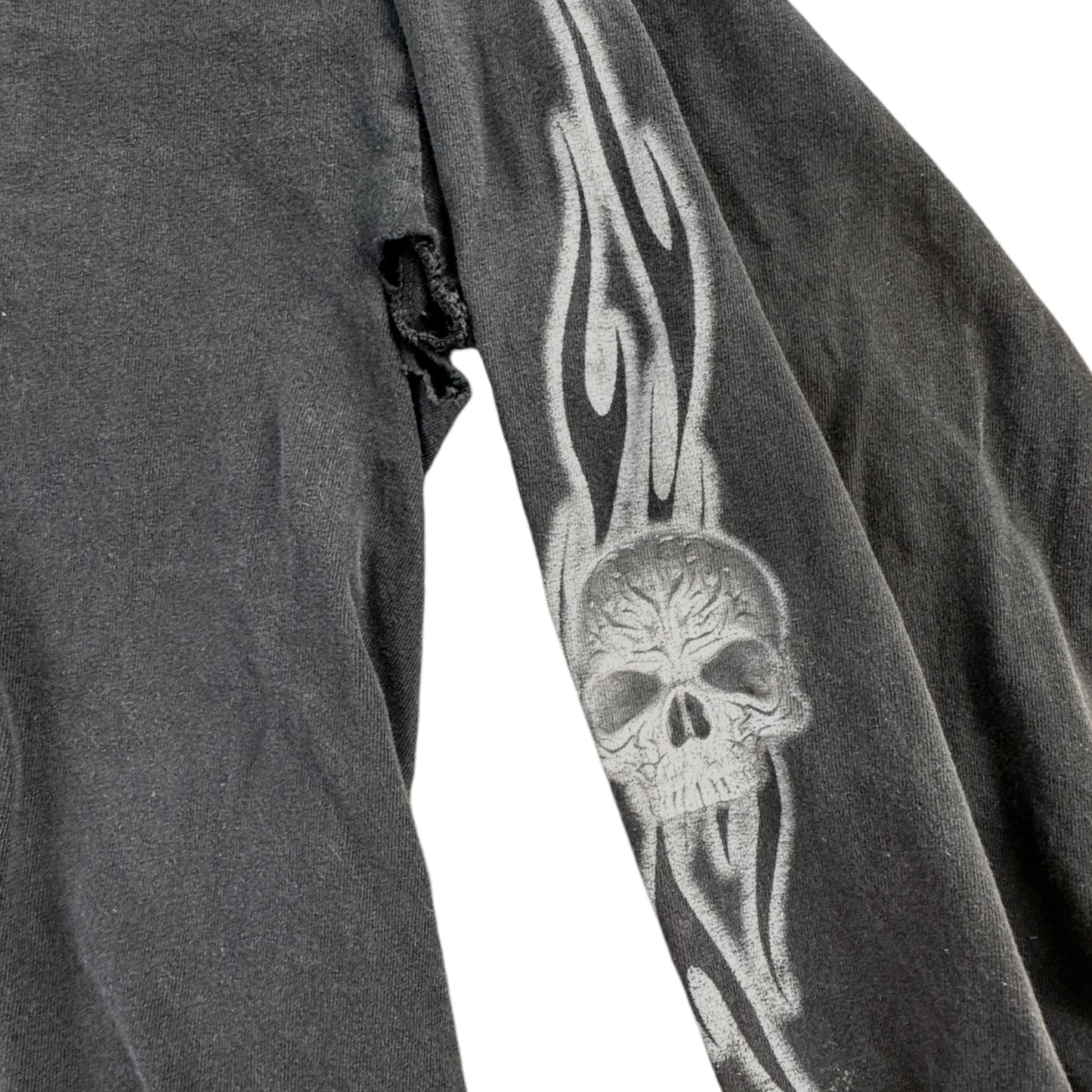 Biker Skull Long Sleeve Tee