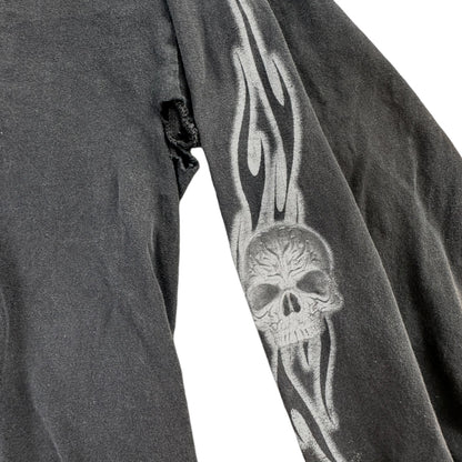 Biker Skull Long Sleeve Tee