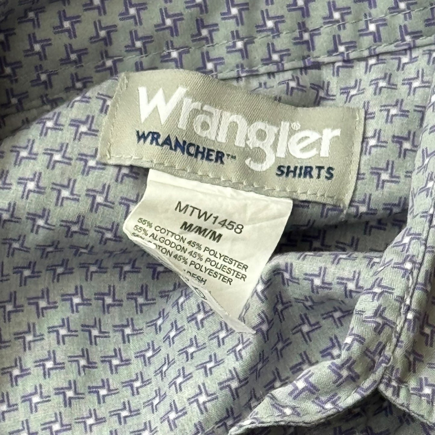 Wrangler Blue Strip Pearl Snap Shirt
