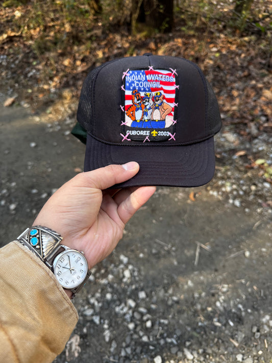 Vintage Patch X hand Stitching Hat (1 of 1)