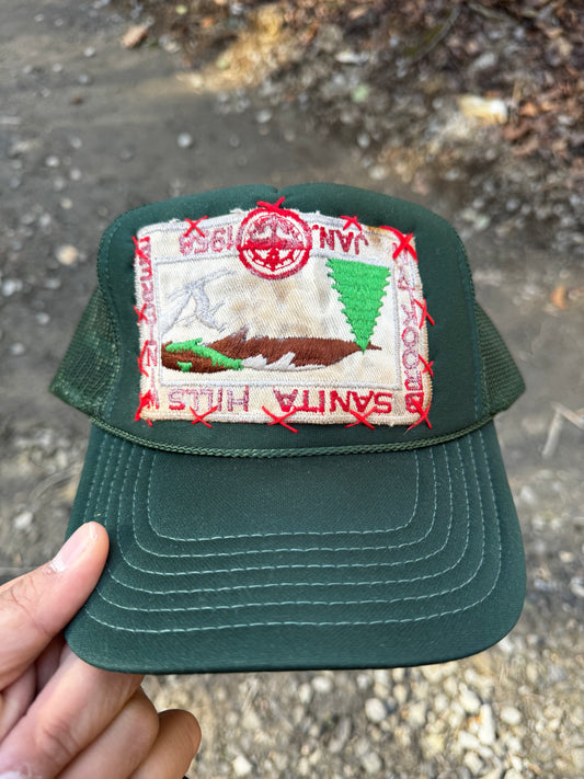 Vintage Patch X hand Stitching Hat (1 of 1)