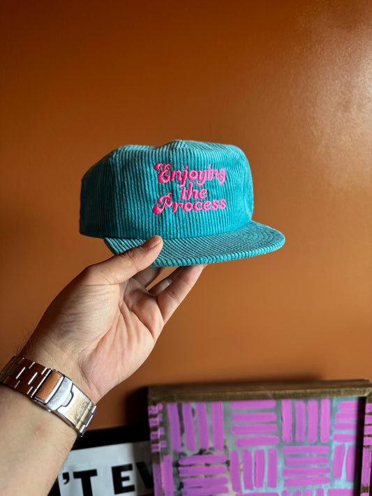 Enjoying the Process Corduroy Flat Bill Hat