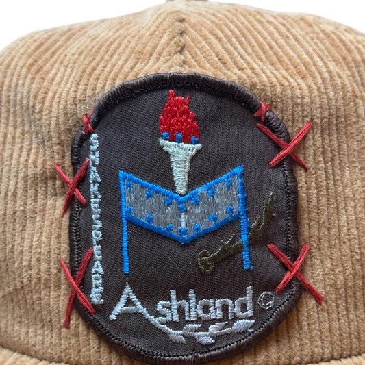 Vintage Patch X hand Stitching Corduroy Hat (1 of 1)